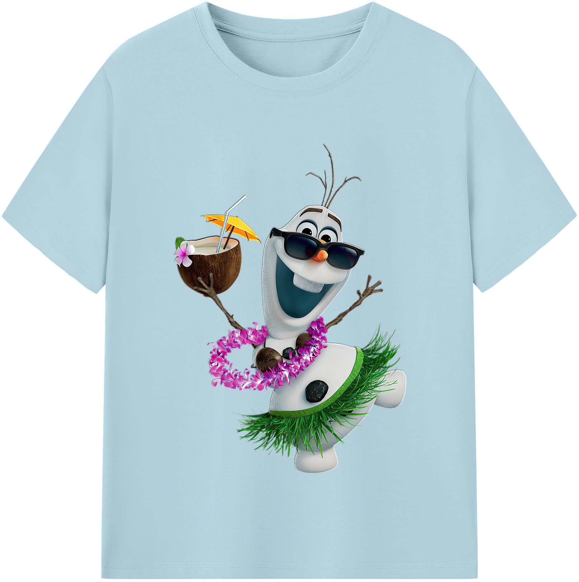 （画像用） アナと雪の女王 アンナ エルサ Frozen Anna Elsa 綿100％半袖Tシャツ（フロントプリント）